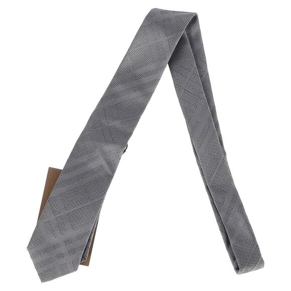 Burberry Printed Necktie in Grey Silk - Picture 2 of 6